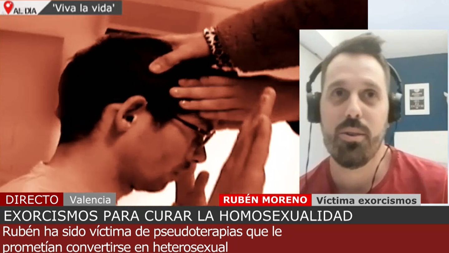 Rubén Moreno, en conexión con 'Cuatro al día'. (Mediaset)