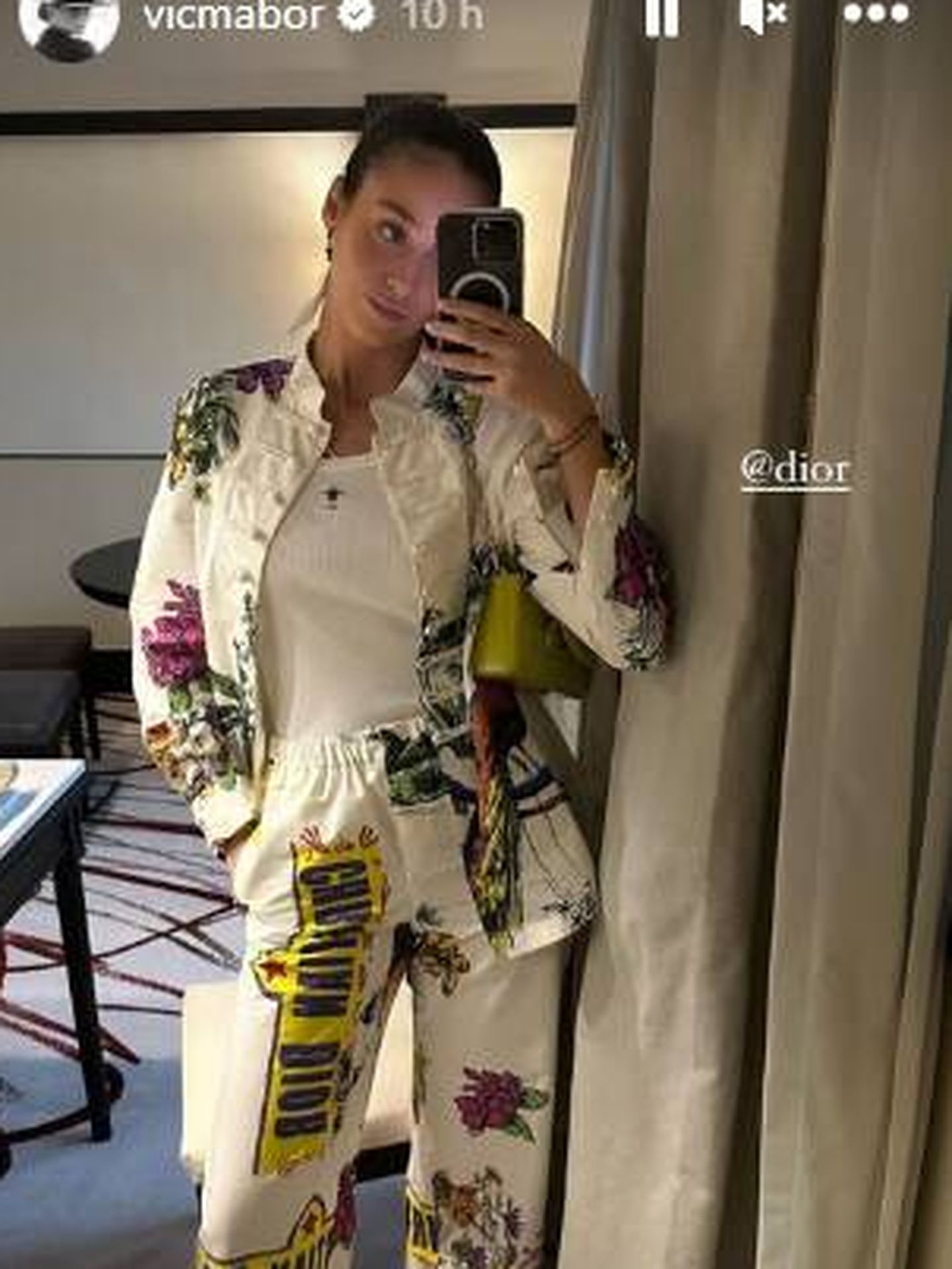 Victoria Federica, luciendo su look Dior en México. (IG)
