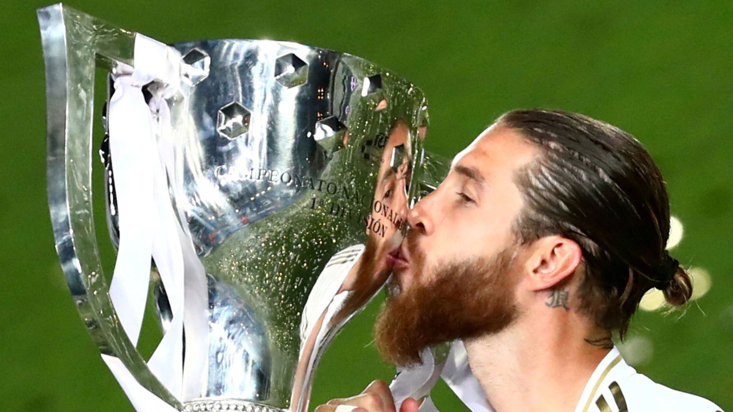 Ramos celebra su última Liga. (Reuters/Sergio Pérez)