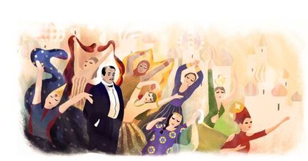 Foto: El 'doodle' en homenaje a Sergei Diaghilev, creador de los Ballets Rusos (Google)