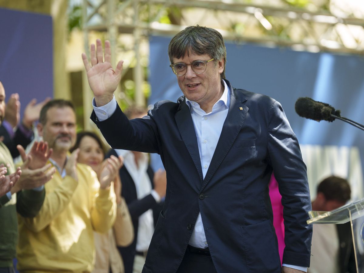 Foto: El expresidente de la Generalitat y candidato de Junts para las elecciones catalanas del 12 de mayo, Carles Puigdemont. (EFE/David Borrat)