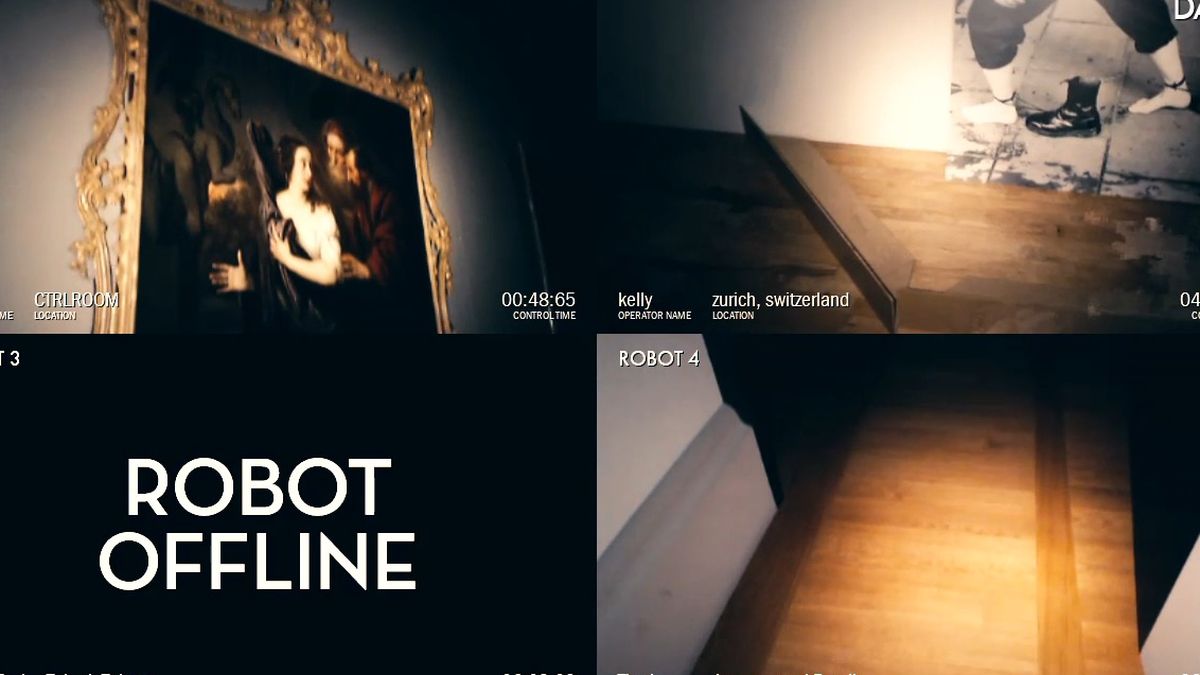 Una visita con robot por el museo cerrado