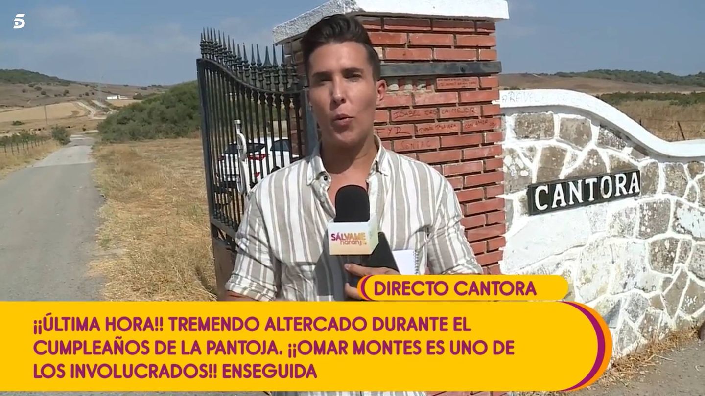 Omar Montes, en 'Sálvame diario'. (Telecinco)