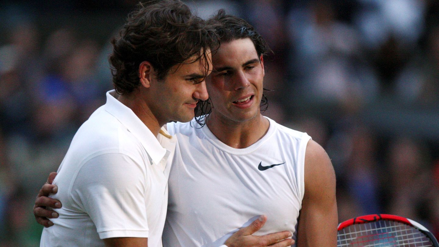 Nadal y Federer, en la final de 2008. (Reuters/John Ackman)