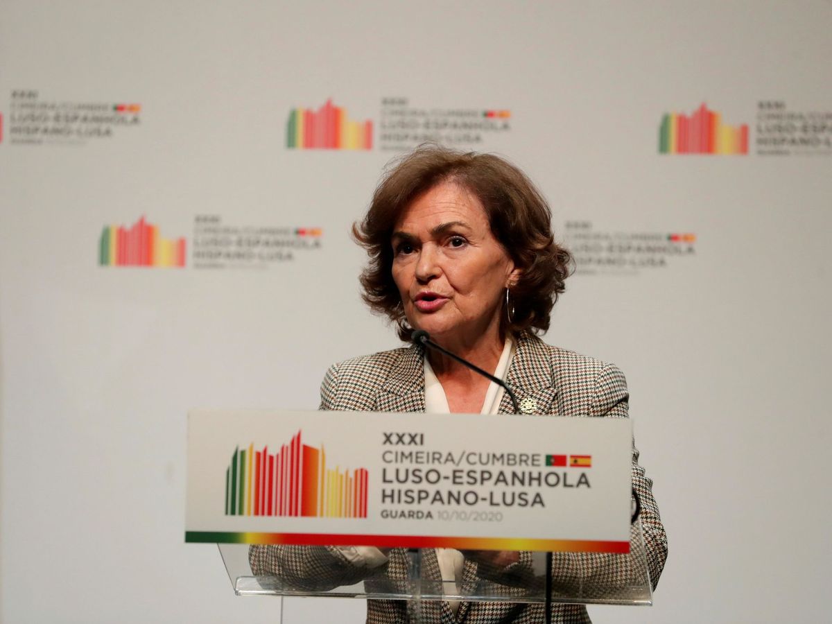 Foto: La vicepresidenta del Gobierno, Carmen Calvo, en un acto. (EFE)