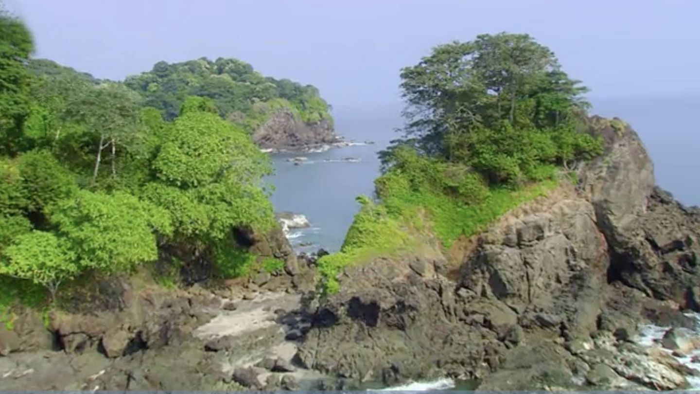 Imagen de los acantilados de la isla.