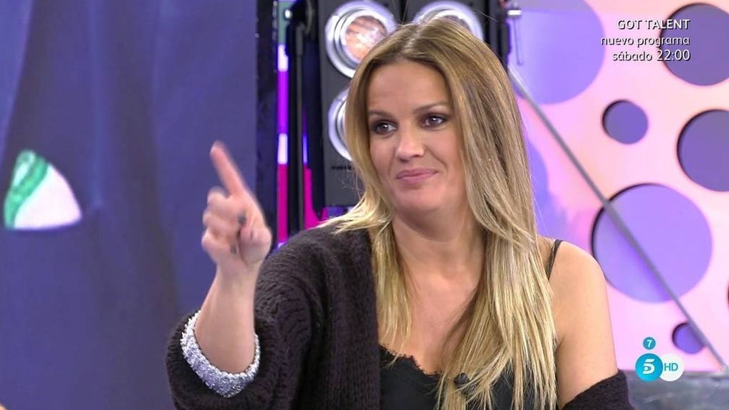 Marta López, en una de sus apariciones en 'Sálvame'. (Telecinco).