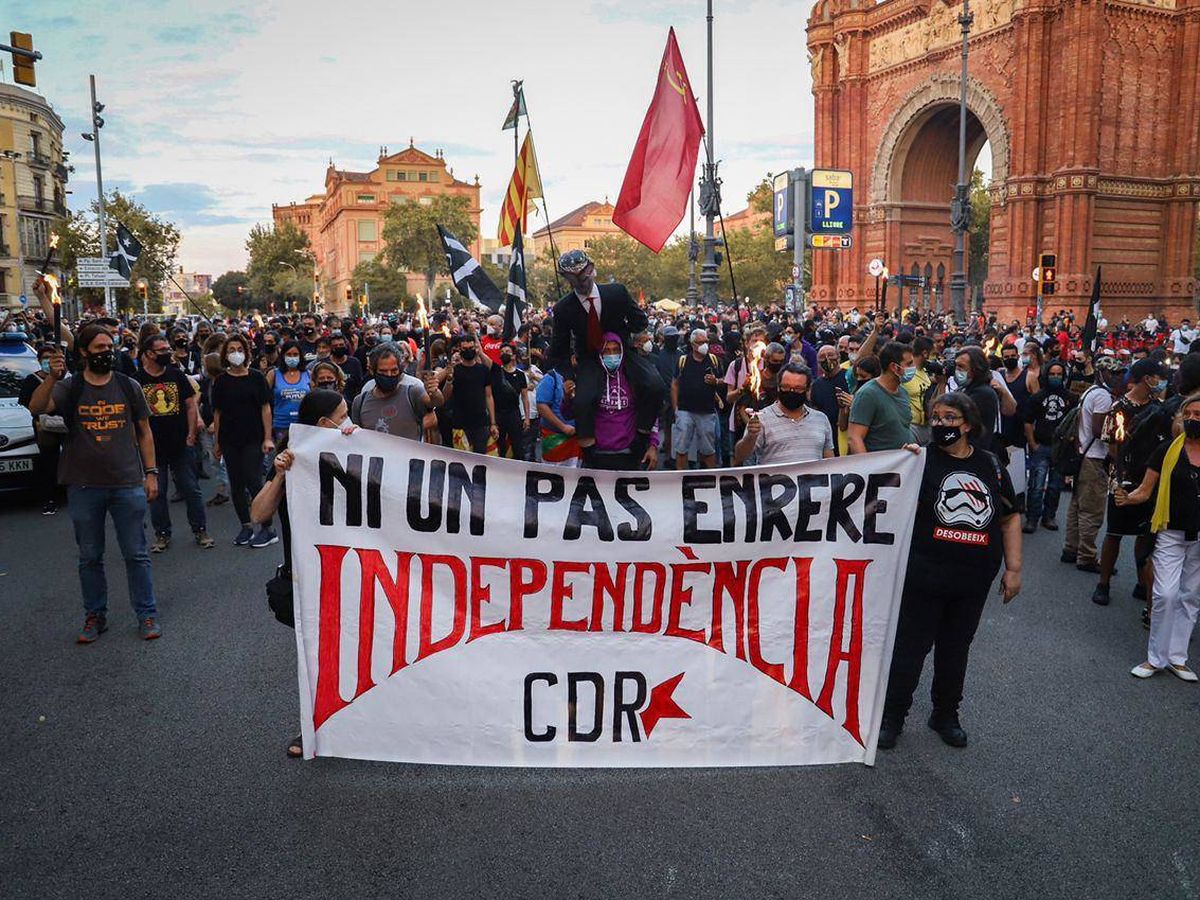 Foto: Manifestación de los CDR en la celebración de la Diada 2020. (Anonymous)