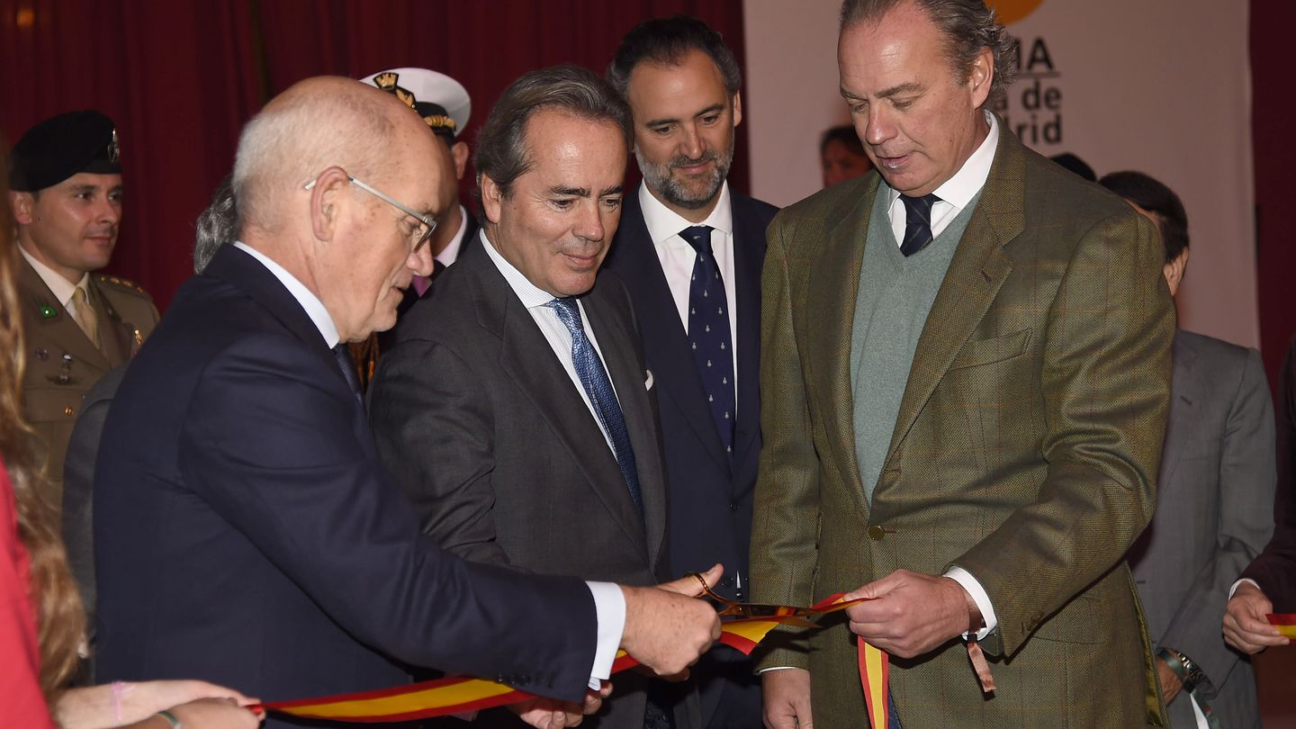 Javier Revuelta y Bertín Osborne en la inauguración de la Madrid Horse Week (Gtres)