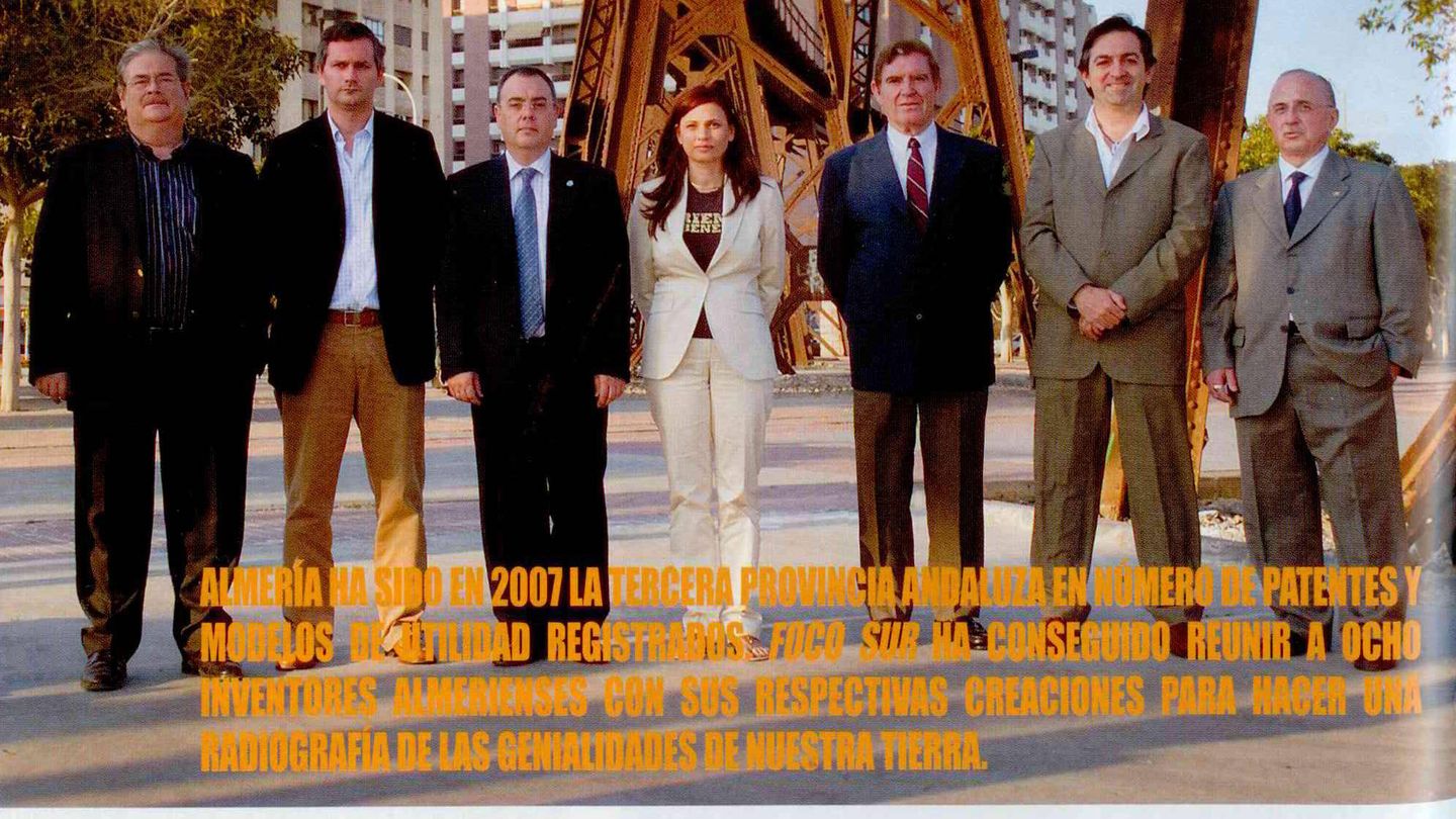 Almería fue en 2007 la tercera provincia española por número de patentes y Muñoz (tercero por la derecha) fue el principal responsable. (Foco Sur)