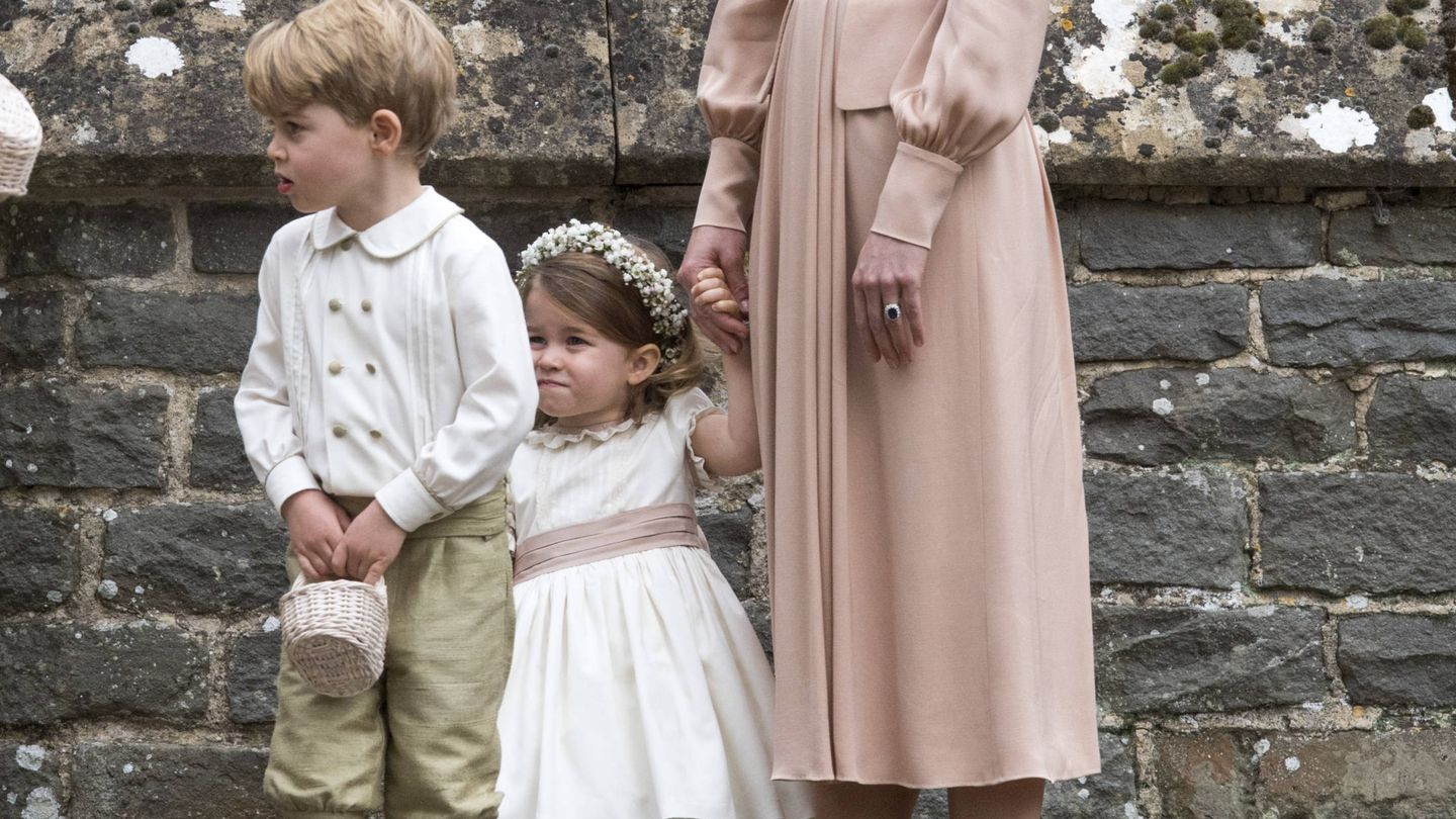  George y Charlotte en la boda de Pippa Middleton. (Getty Images)