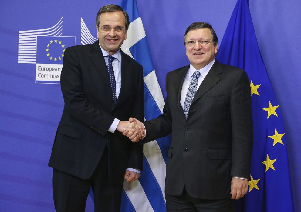 Foto: El primer ministro griego, Antonis Samarás (i), y el presidente de la Comisión Europea, José Manuel Durao Barroso (d) (EFE)