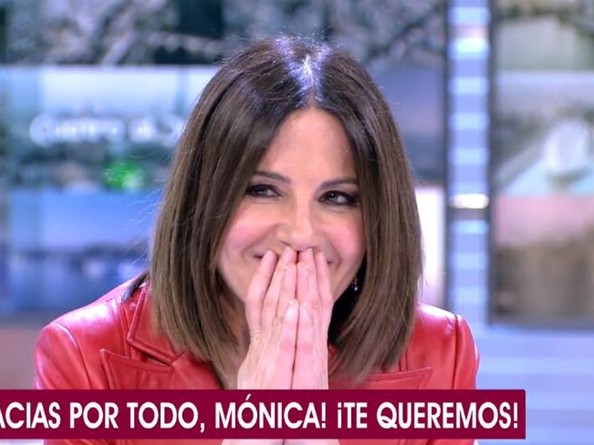 Foto: La presentadora Mónica Sanz. (Mediaset)