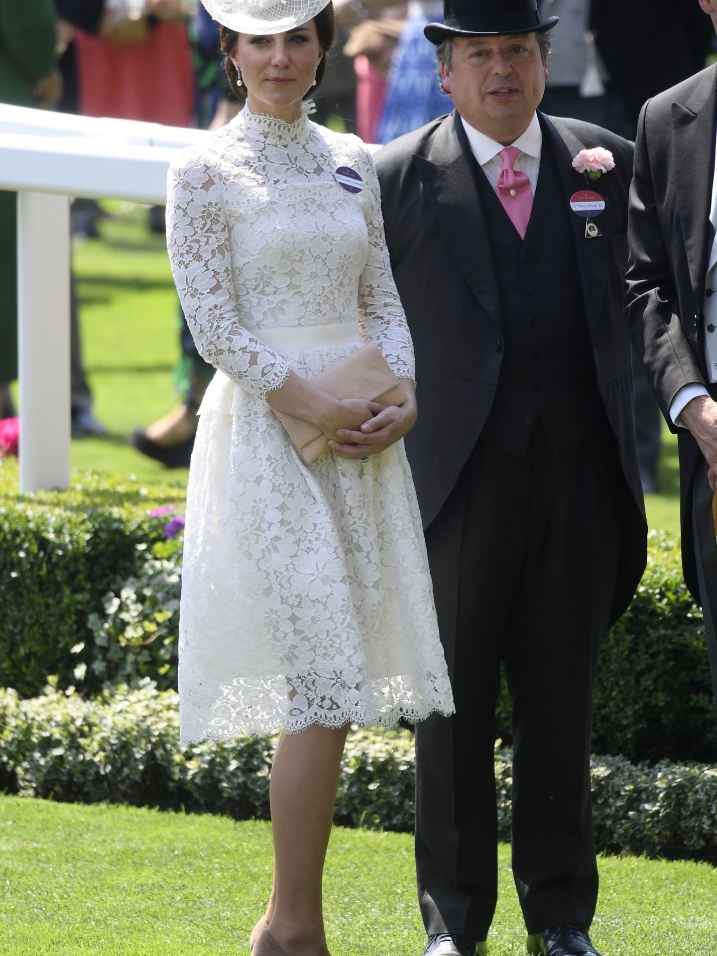 Britain Horse Racing - Royal Ascot - Ascot Racecourse - June 20, 2017 Catherine, the Duchess of Cambridge with Sir Francis Brooke at Ascot REUTERS Toby Melville Livepic