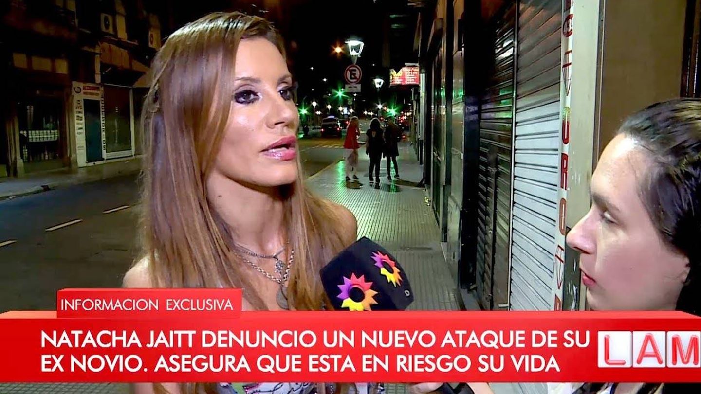 Natacha Jaitt, en un programa de televisión argentino
