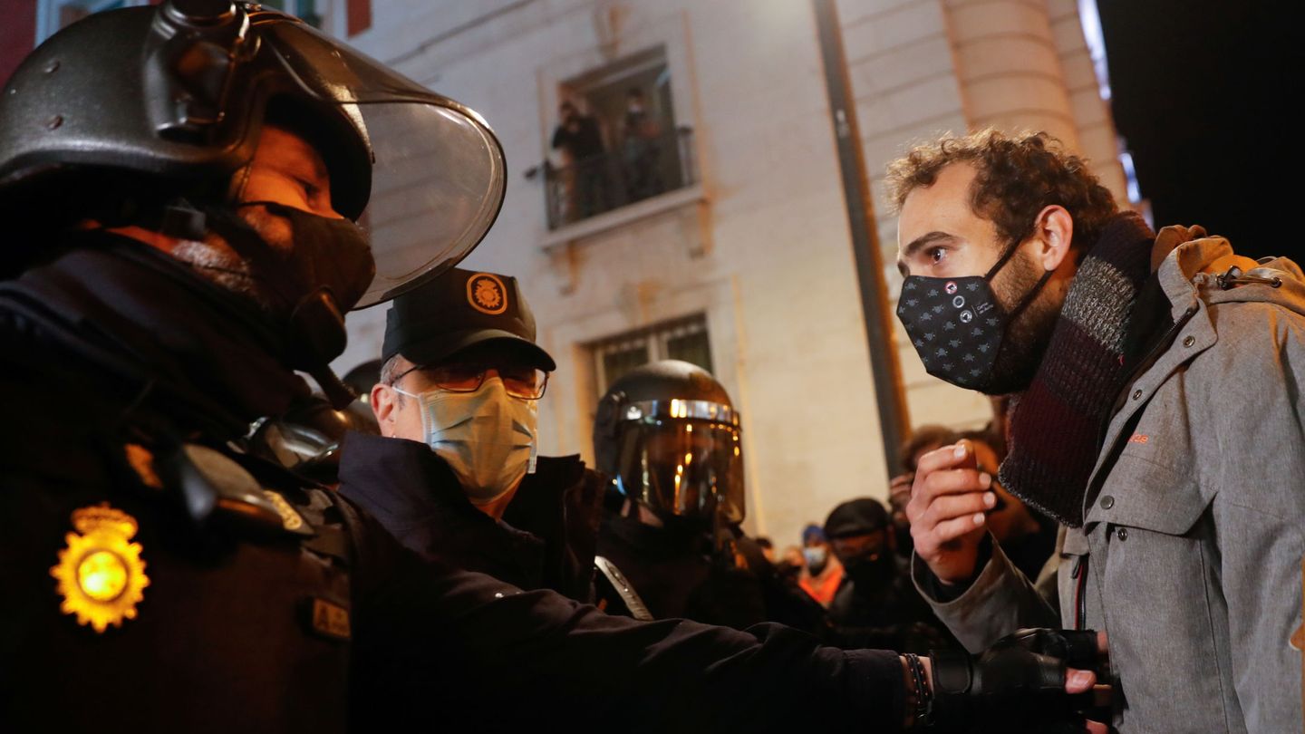 Protesta en apoyo a Hasél en Madrid. (Reuters) 