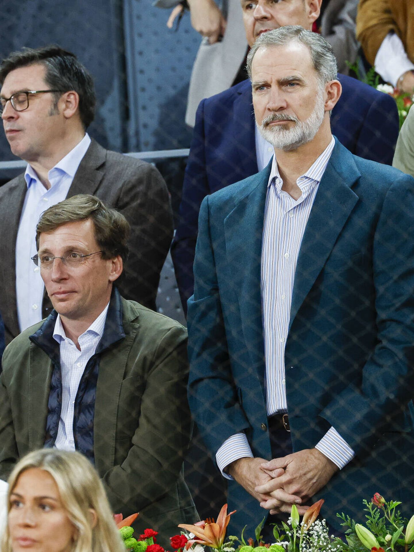 El alcalde de Madrid, Martínez-Almeida, y el rey Felipe VI en el Open de Madrid de 2024. (Gtres/Sergio R Moreno)