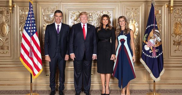 Foto: Foto de familia de los Sánchez y los Trump en Nueva York. (Oficial)