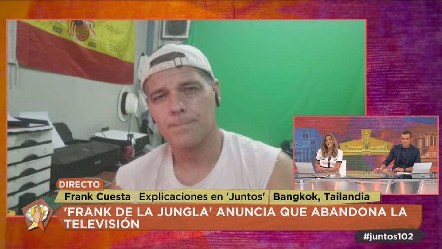 Frank Cuesta, en conexión con 'Juntos'. (Telemadrid)