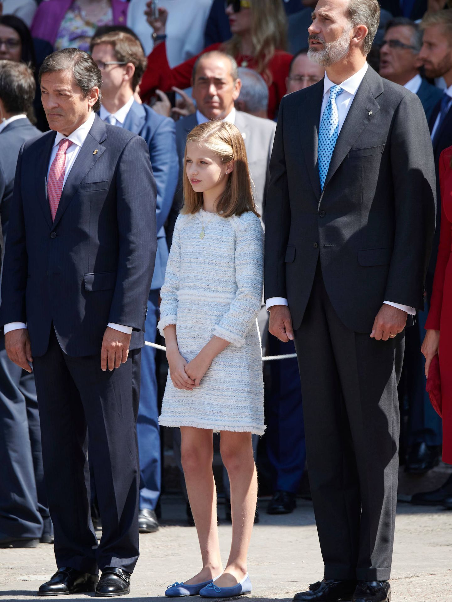 El presidente de Asturias, la princesa Leonor y el rey Felipe. (Limited Pictures)