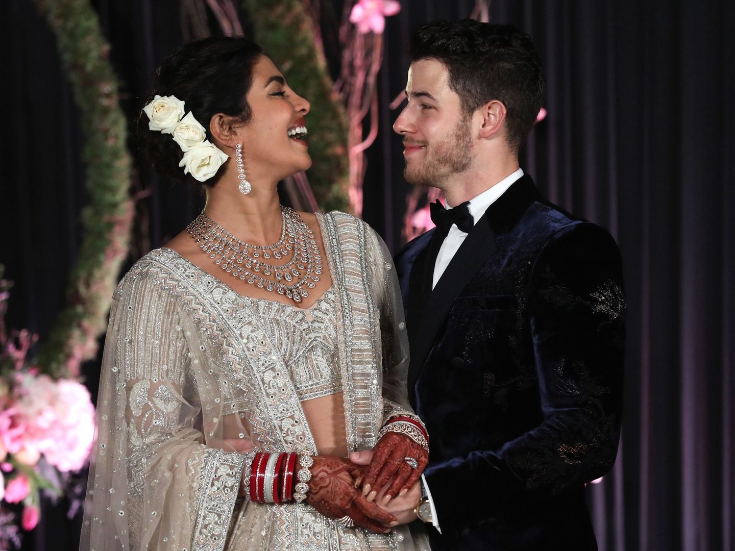 Priyanka Chopra y Nick Jonas, en su boda a principios de diciembre (EFE /Rajat Gupta)