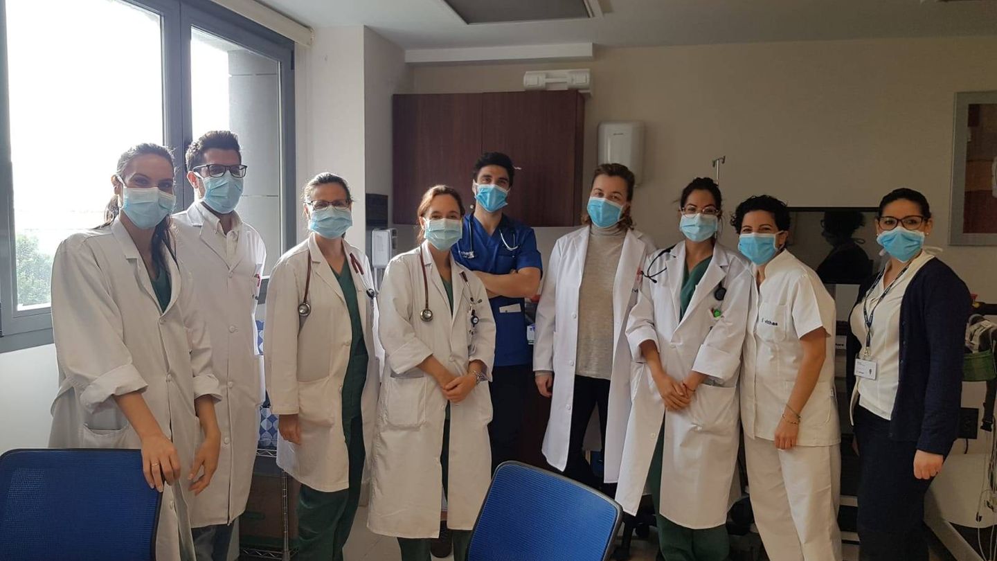 Equipo del servicio de Neumología del hospital Vithas Málaga.