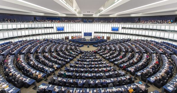 Foto: Sesión en el Parlamento Europeo de Estrasburgo.