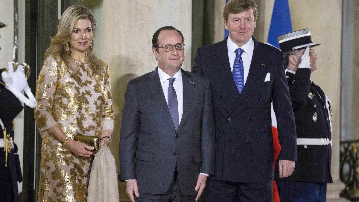 Máxima de Holanda, una burbuja de 'champagne' en su visita al Palacio del Elíseo