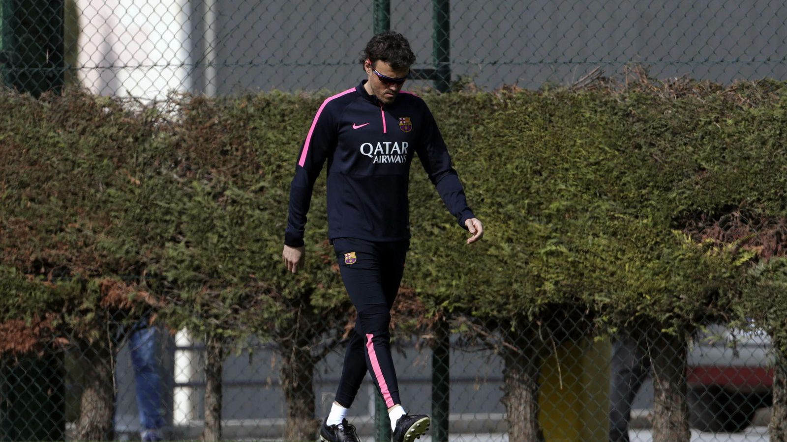 Foto: Luis Enrique, durante un entrenamiento con el Barcelona.