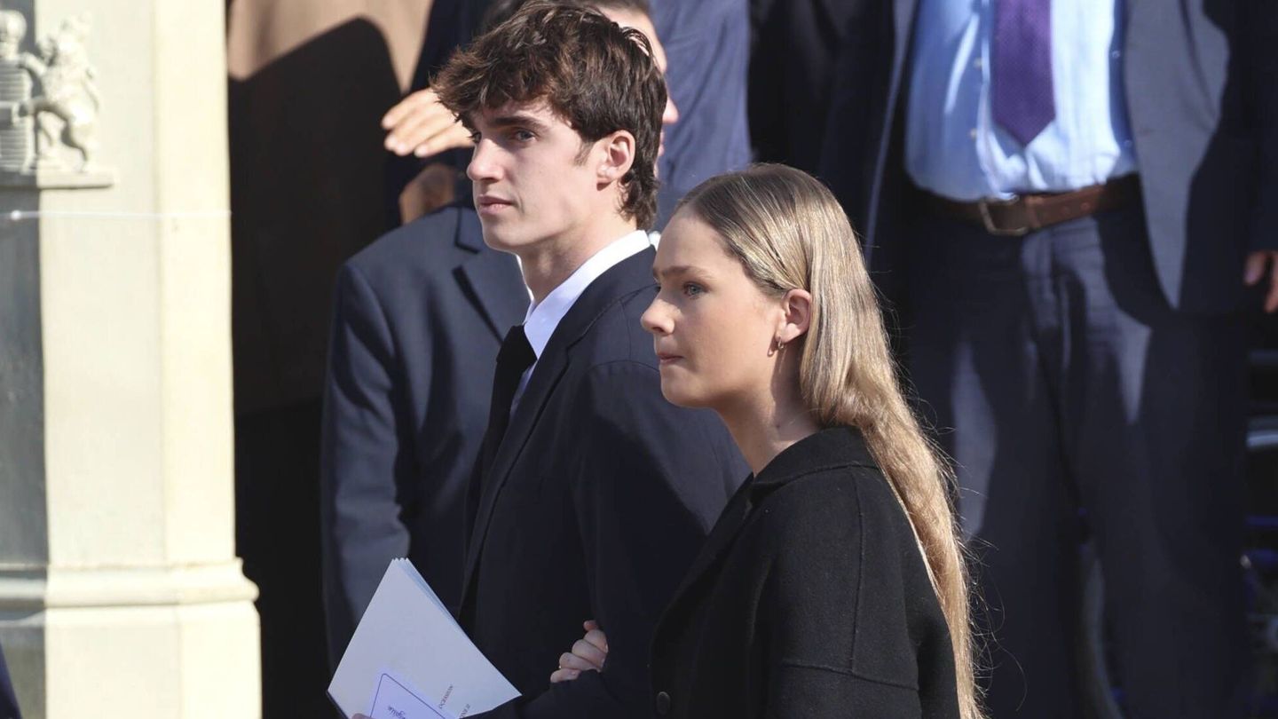 Pablo e Irene Urdangarin en el funeral de su tío abuelo, Constantino de Grecia. (Europa Press)