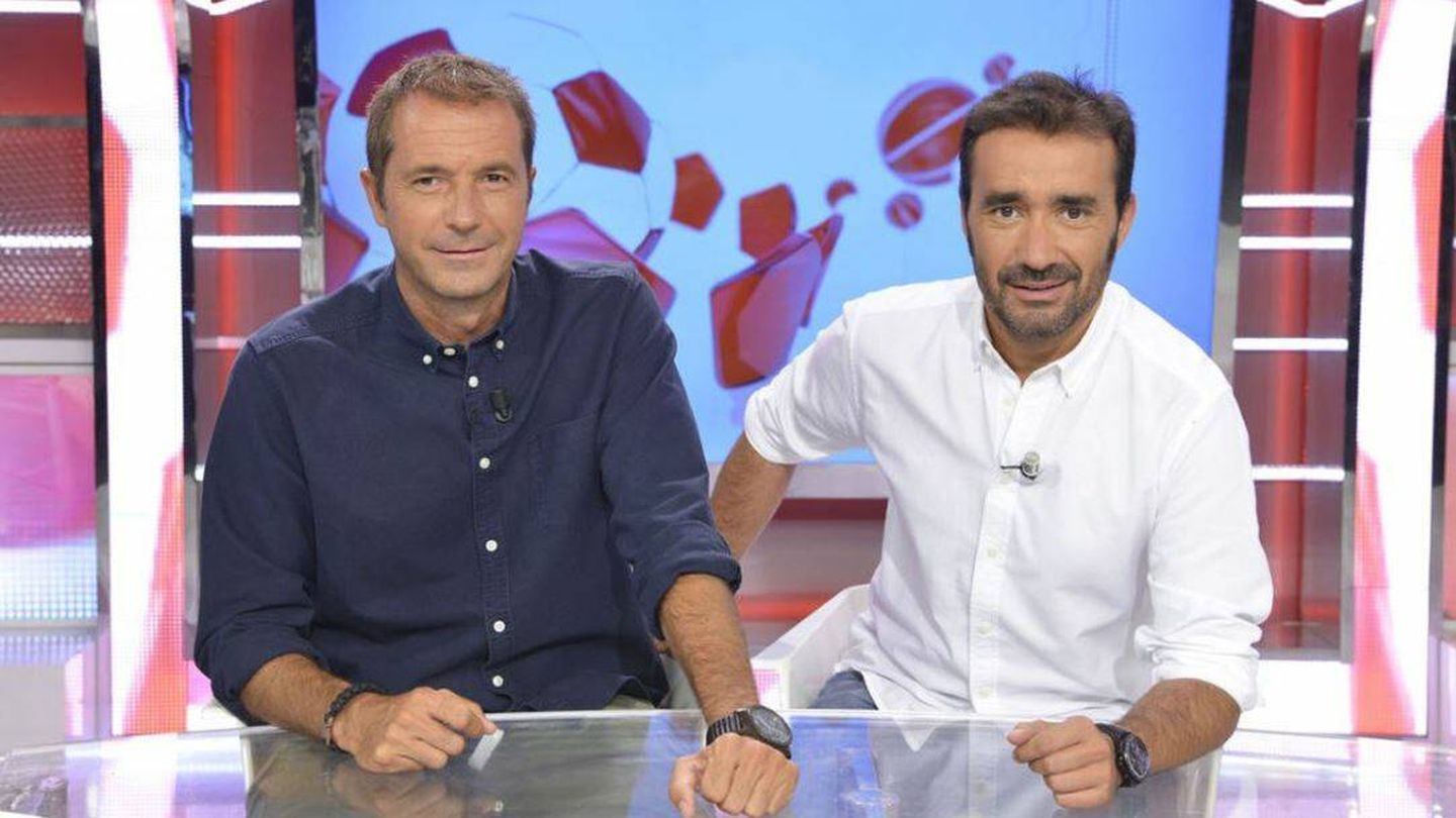 Manu Carreño y Juanma Castaño, en 'Deportes Cuatro'. (Mediaset)
