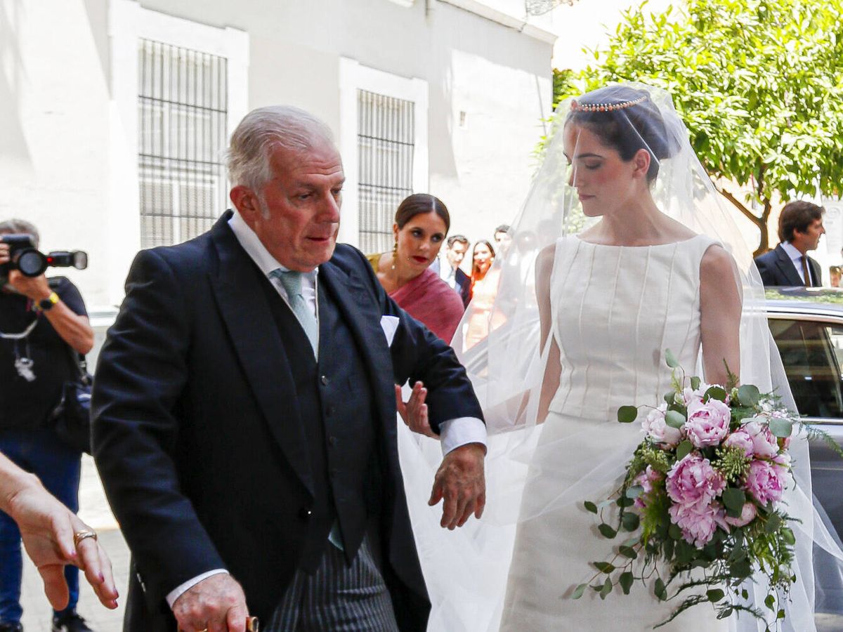 Foto: María de Chiris, junto a su padre el día de su boda. (Gtres)