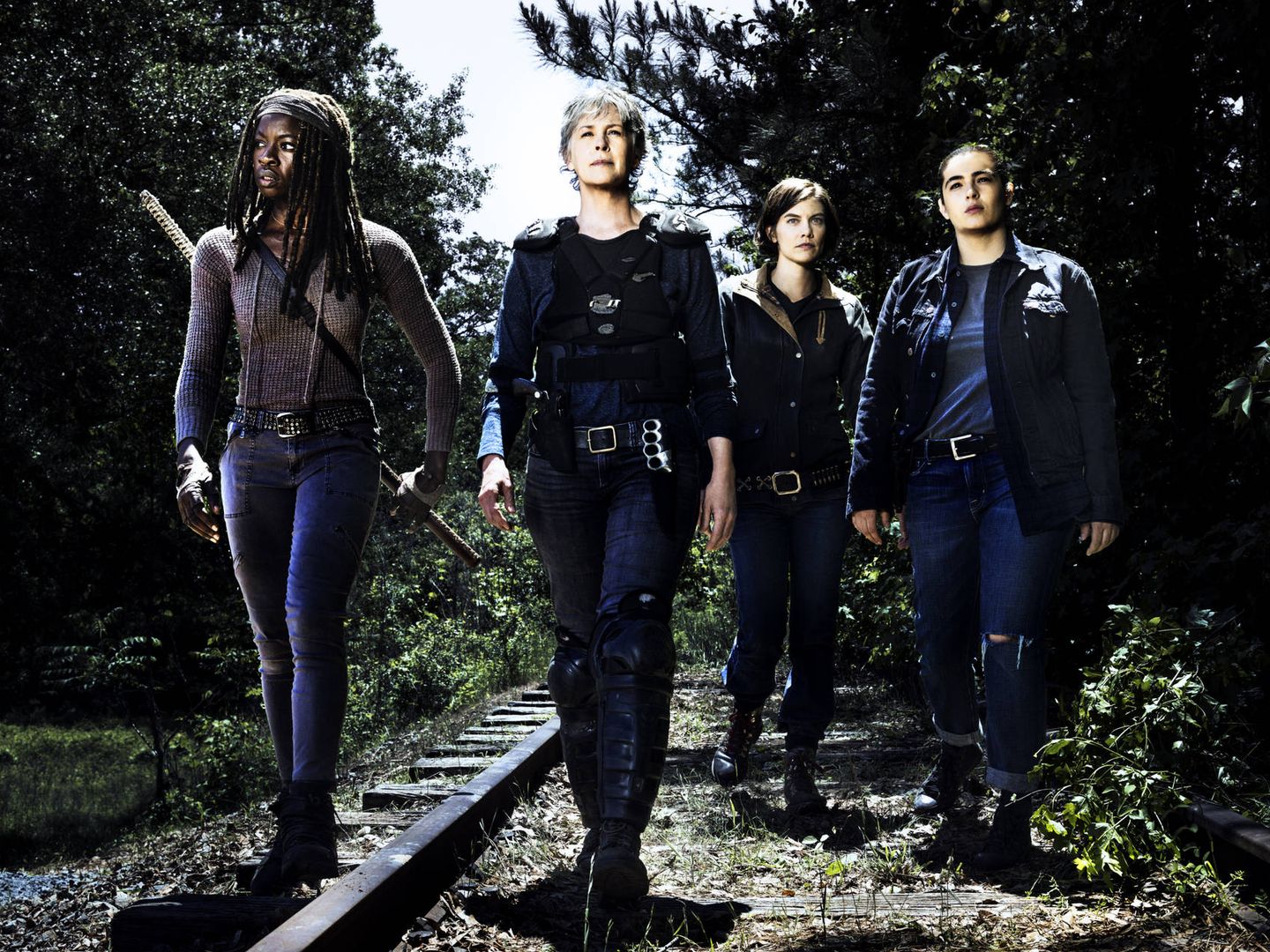 Michonne, Carol, Maggie y Tara, cuatro mujeres de armas tomar. 
