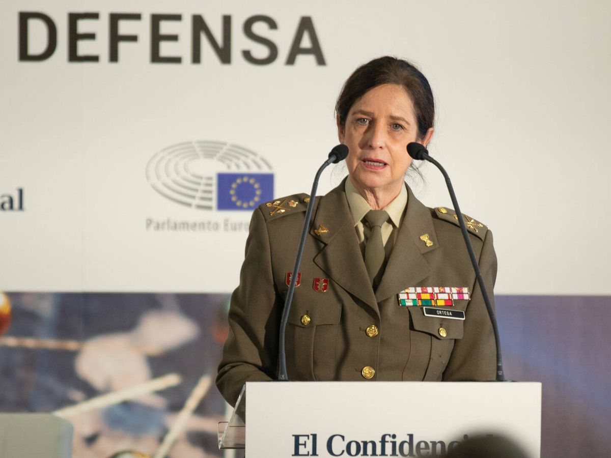 Foto: Patricia Ortega, durante su intervención en el foro 'Cómo construir la Europa de la Defensa'.