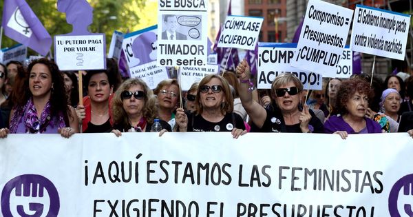 Foto: Manifestación contra el incumplimiento del pacto de Estado contra la violencia de género. (EFE)
