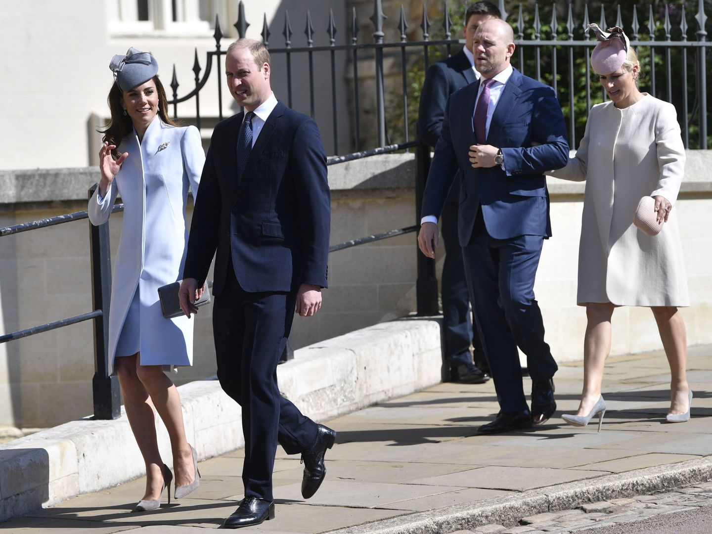 Zara y su marido juntos a los duques de Cambridge. (EFE)
