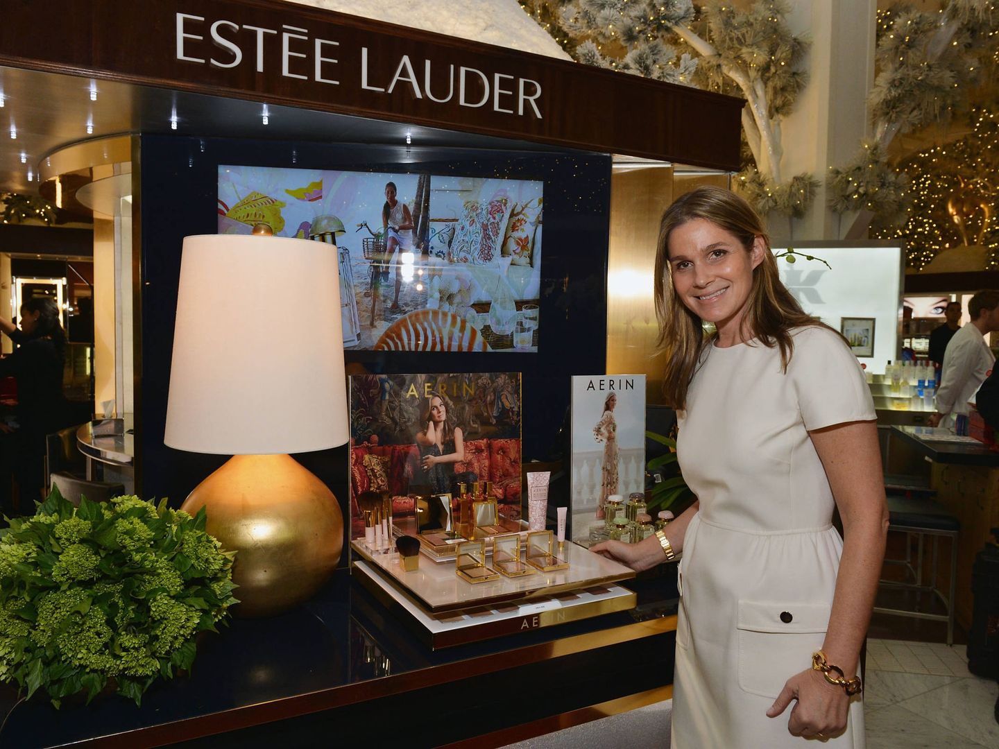 La nieta de Estée Lauder, Aerin posando en la presentación de su fragancia (Getty Images)