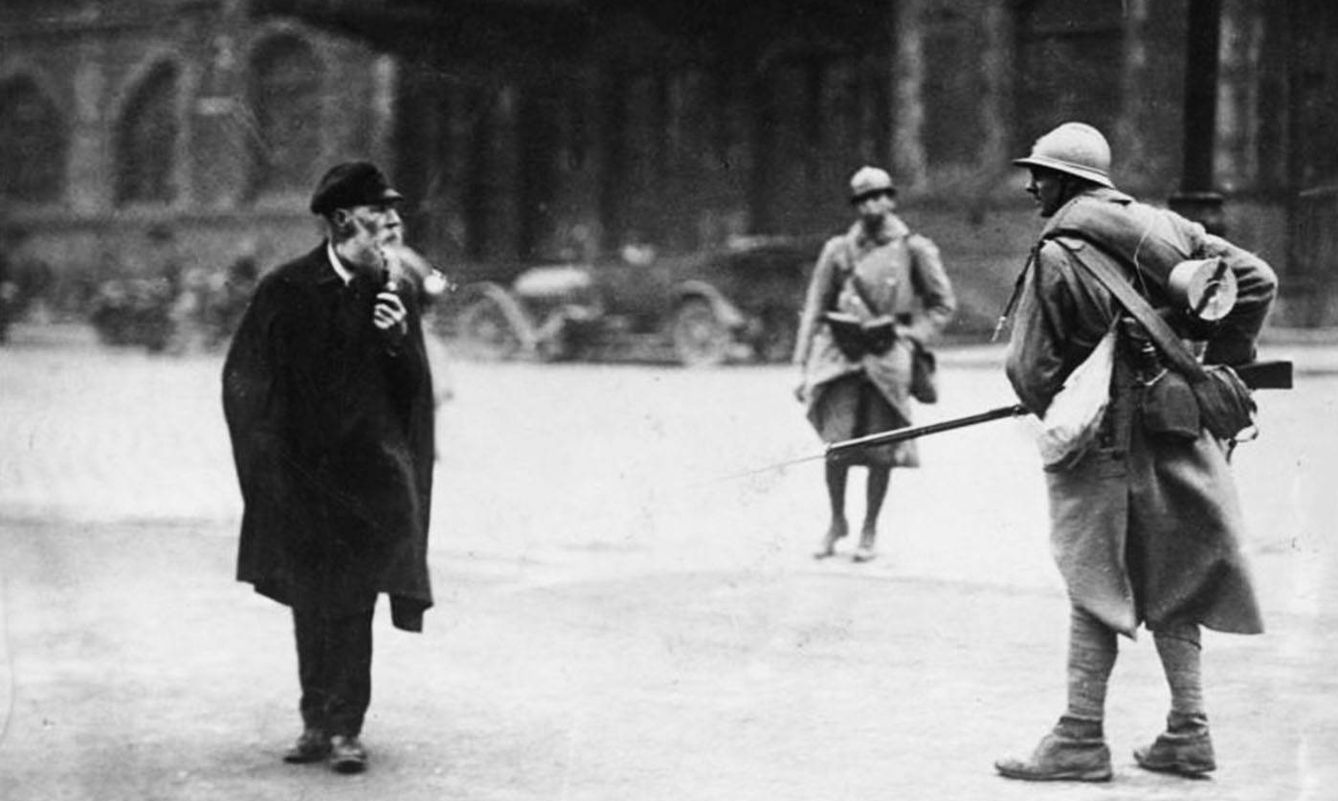 Soldados franceses en el Ruhr en 1923