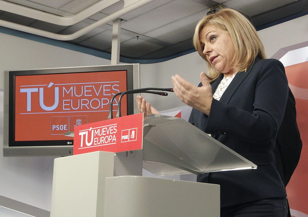 Foto: Elena Valenciano en la sede del PSOE. (Efe)