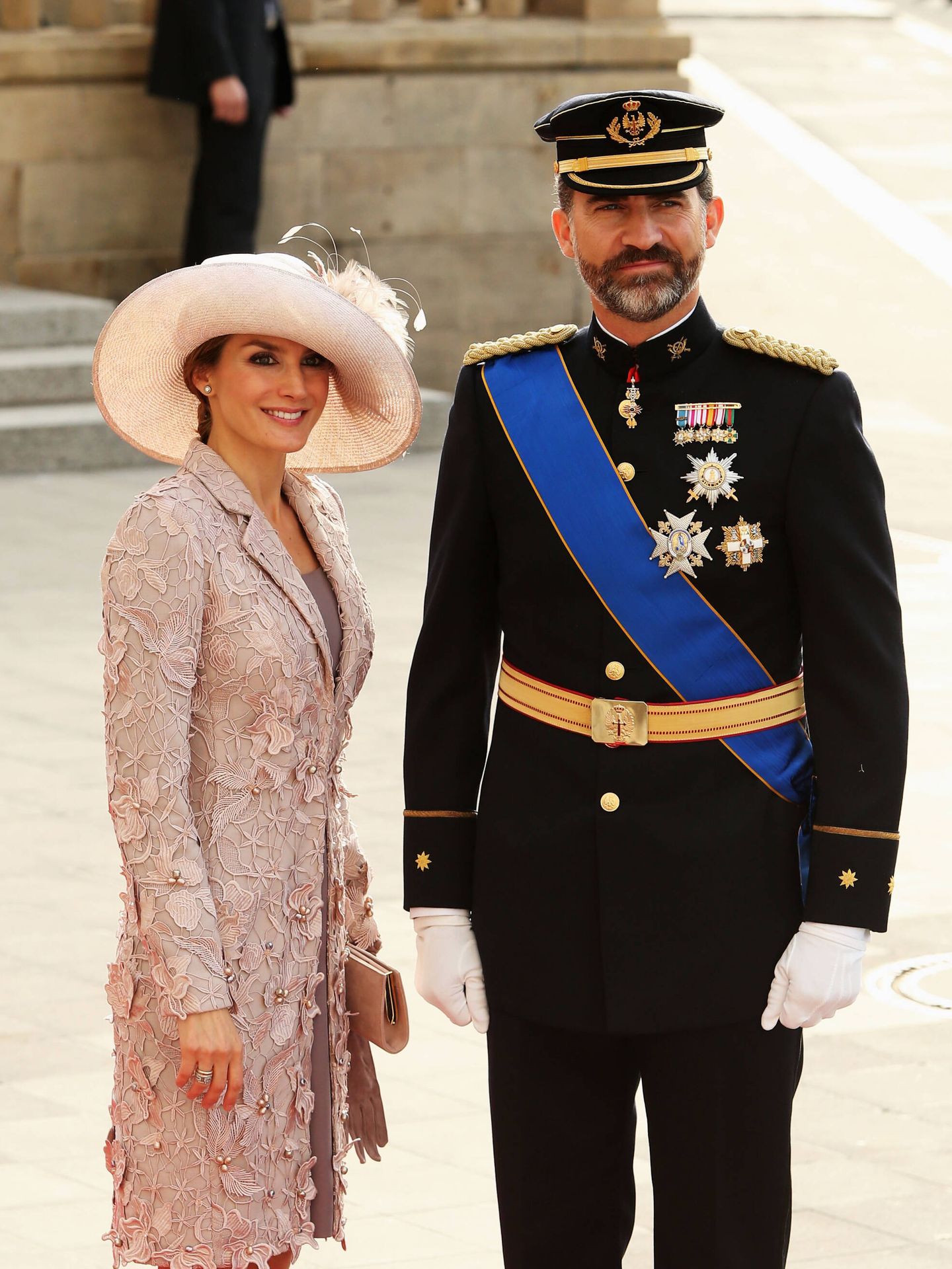 Felipe y Letizia, en la boda de Guillermo y Stéphanie de Luxemburgo. (Getty/Sean Gallup)