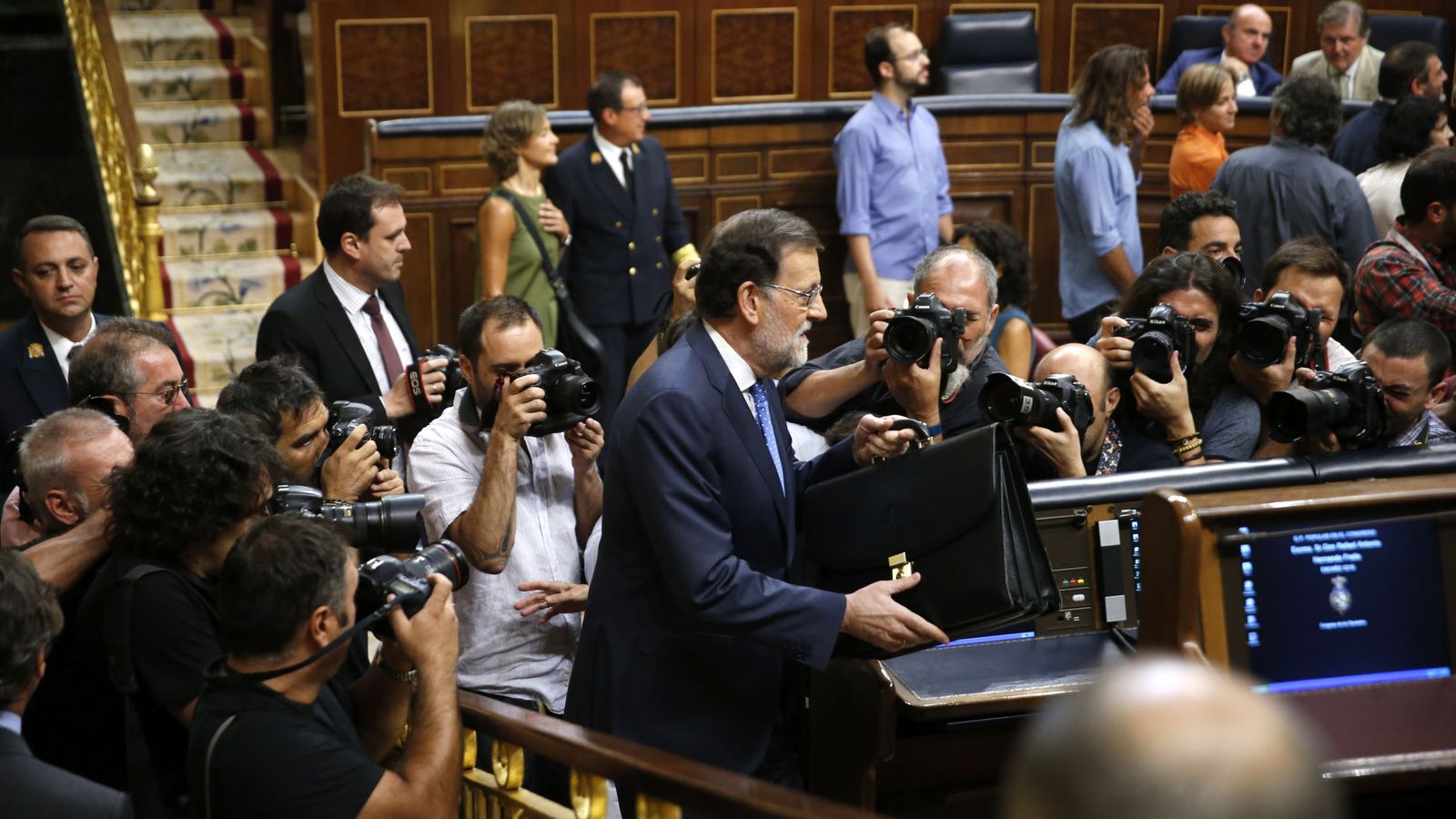 Foto: Mariano Rajoy, durante la sesión de investidura en el Congreso de los Diputados o(EFE)