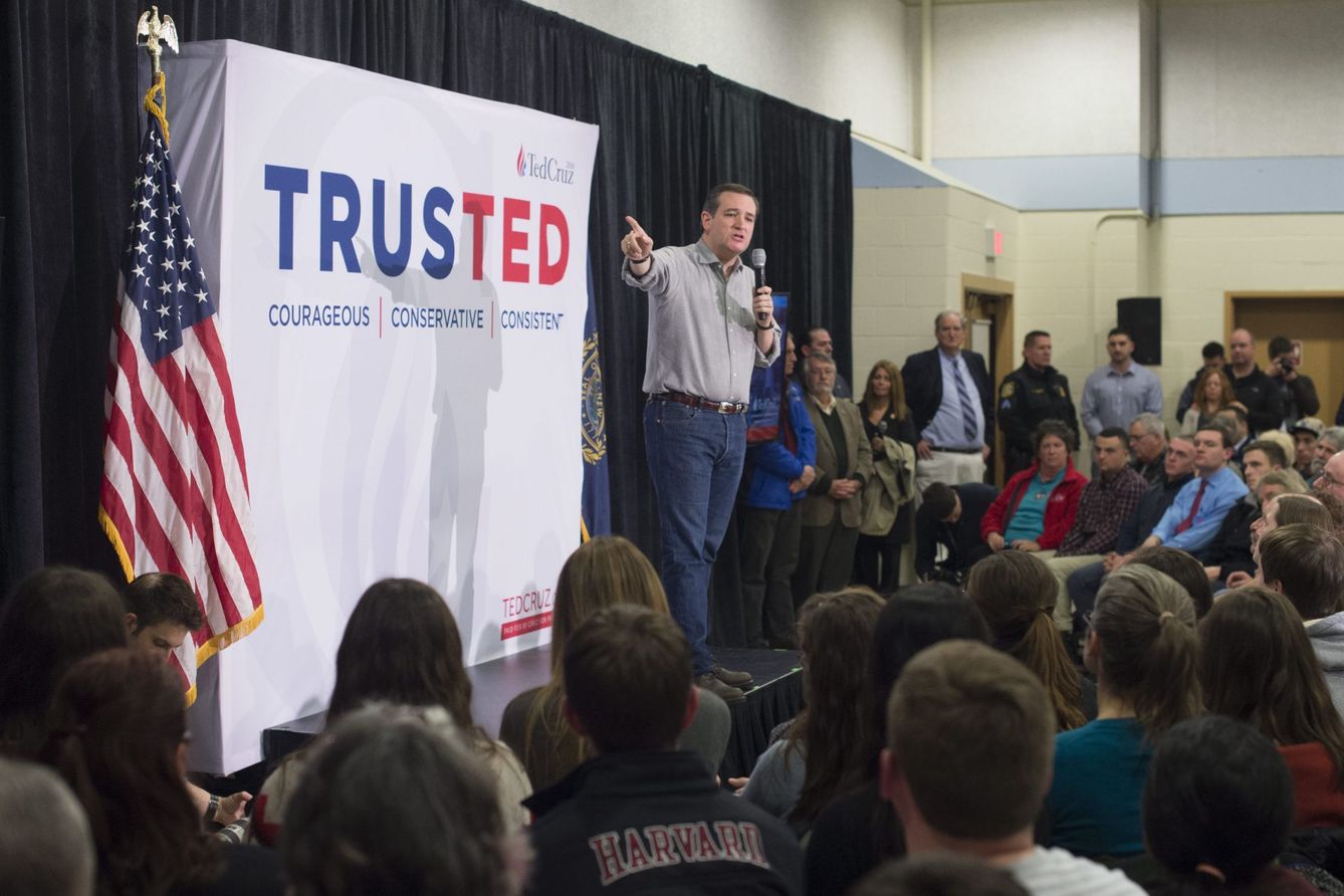 El candidato republicano a la presidencia Ted Cruz en New Hampshire, el pasado 5 de febrero. (EFE)