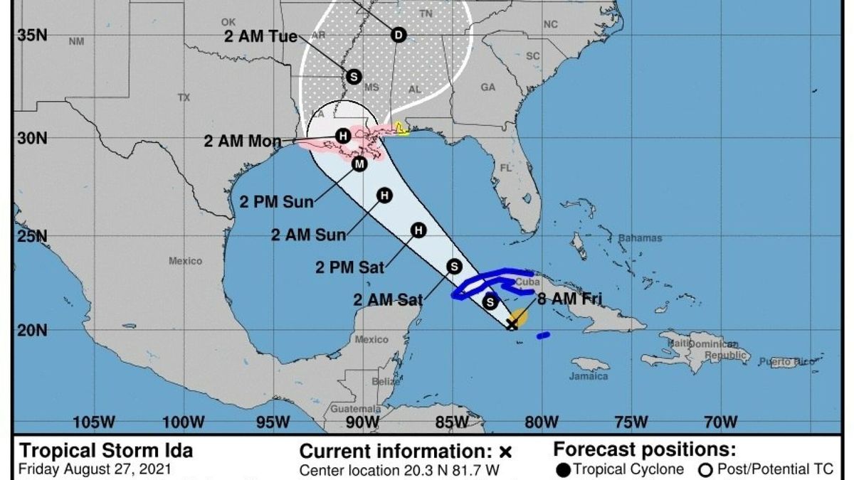 El golfo de EEUU se prepara para la llegada del huracán 'Ida', uno de los más peligrosos del año