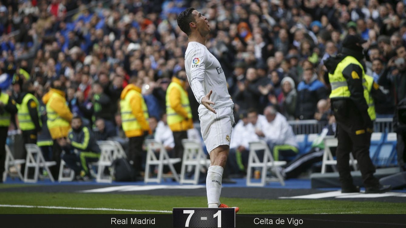 Foto: Cristiano volvió a hacer un póquer y supera a Zarra como segundo máximo goleador de la Liga (Reuters).