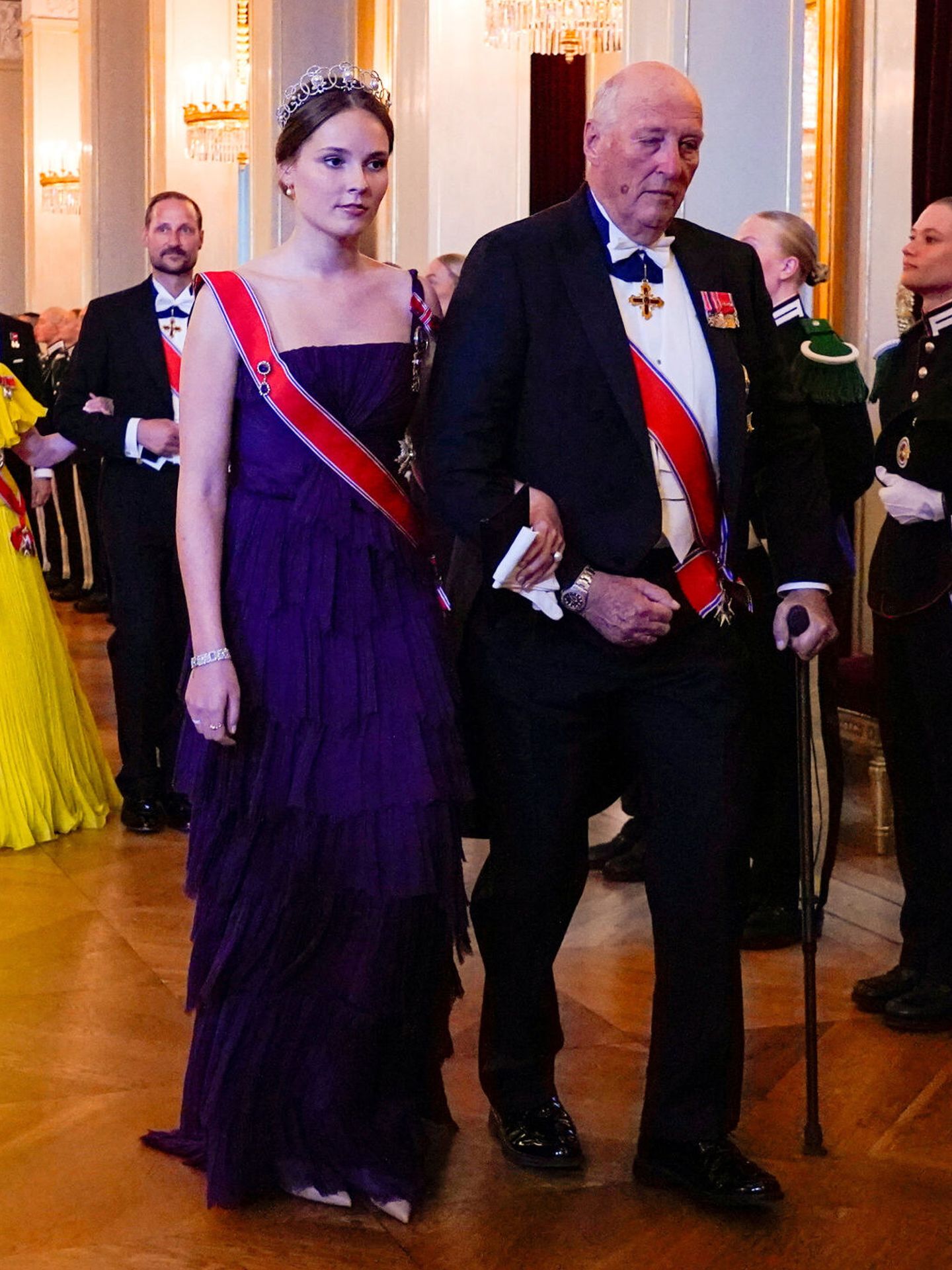 El rey Harald, en el cumpleaños de su nieta, Ingrid Alexandra, en junio. (Reuters/Lise Aaserud)