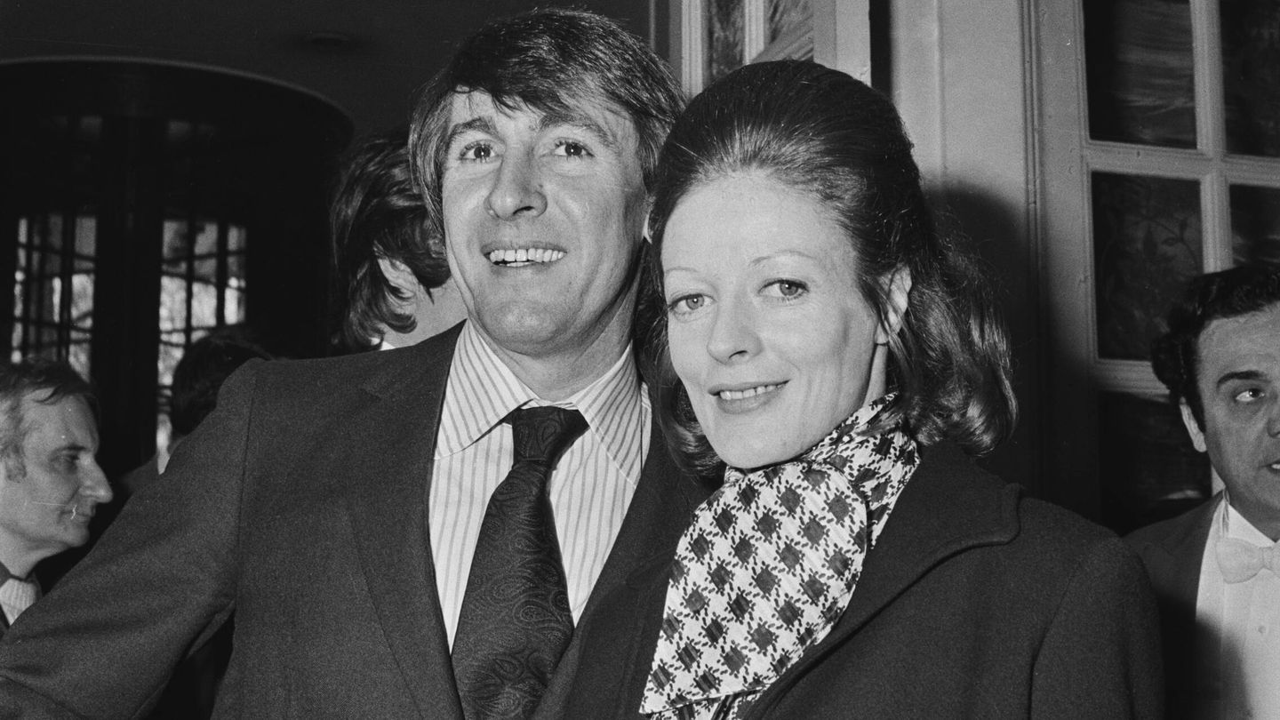 La actriz junto a su marido Robert Stephens. (Hulton Archive/Getty)