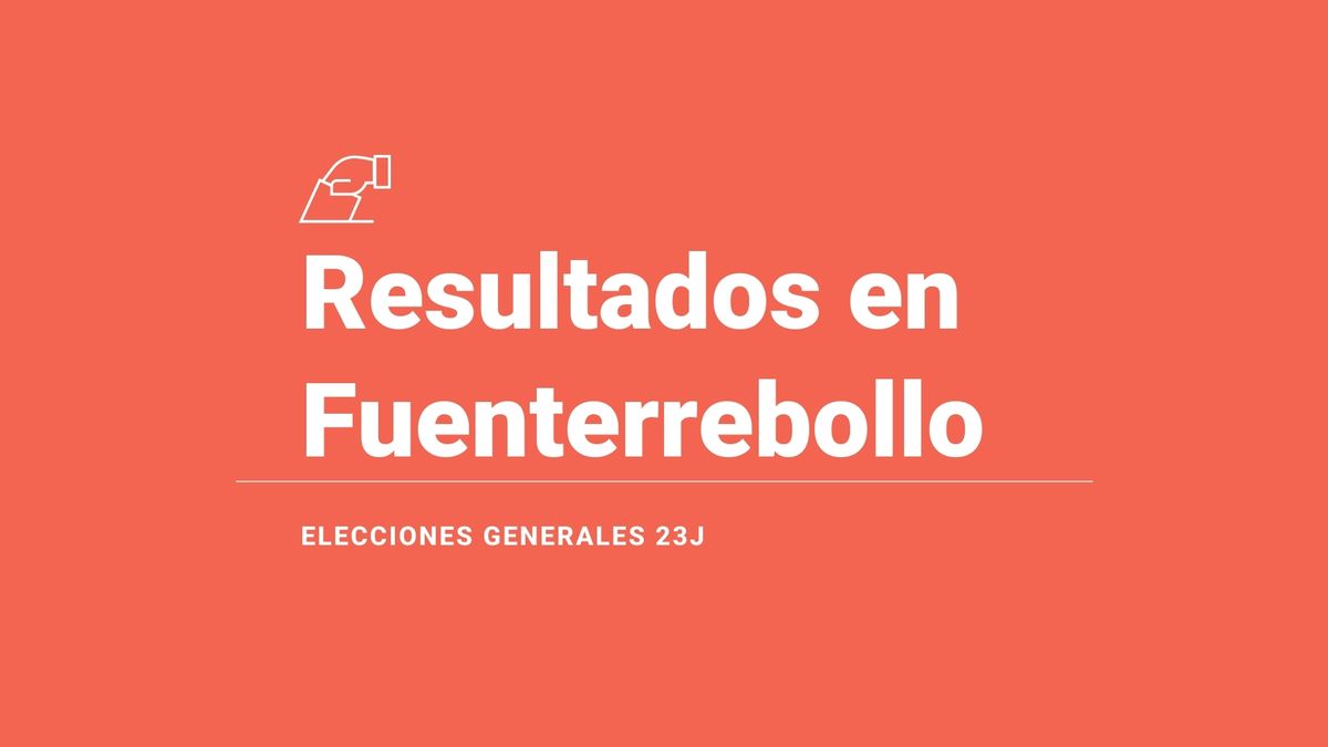 Fuenterrebollo: ganador y resultados en las elecciones generales del 23 de julio 2023, última hora en directo