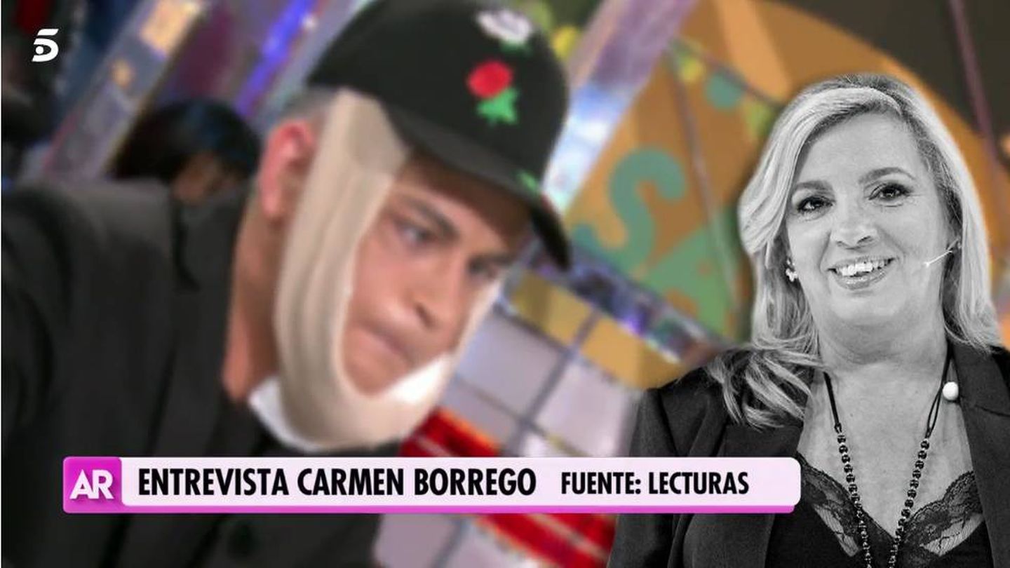 Kiko Rivera, imitando a Carmen. (Mediaset)