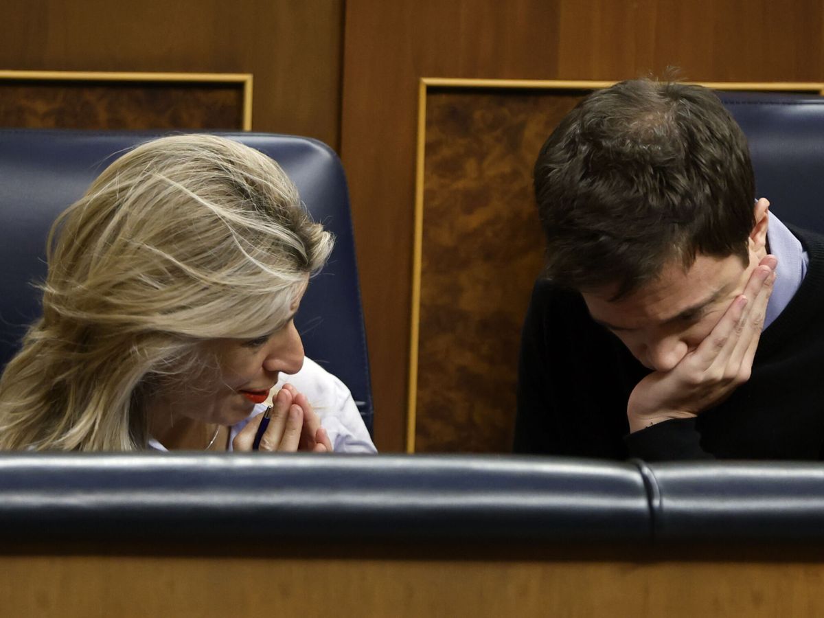 Foto: Díaz y Errejón en el Congreso. (EFE/Mariscal)