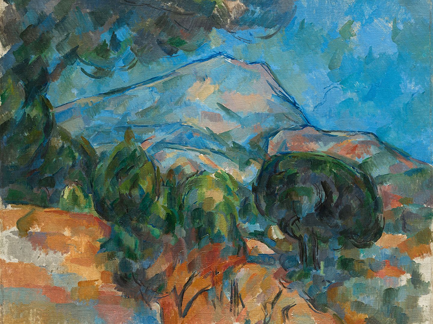 'La Montaña de Sainte-Victoire', 1904. Del Cleveland Museum of Art. 